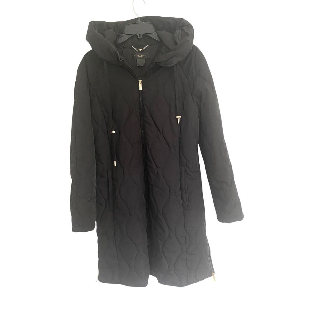 Donna Karen New York Black Quilt Puffer Sz L